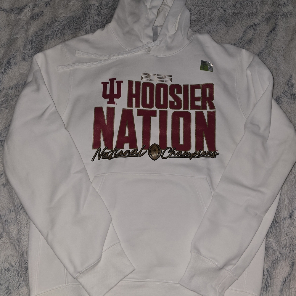 Nike Men's White Indiana University Hoodie - Small - NWT - National Champions